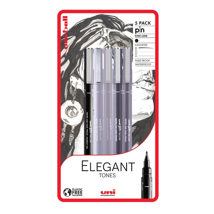 Комплект маркери UNI PIN fineliner Elegant Tones 5 бр. — изображение 1