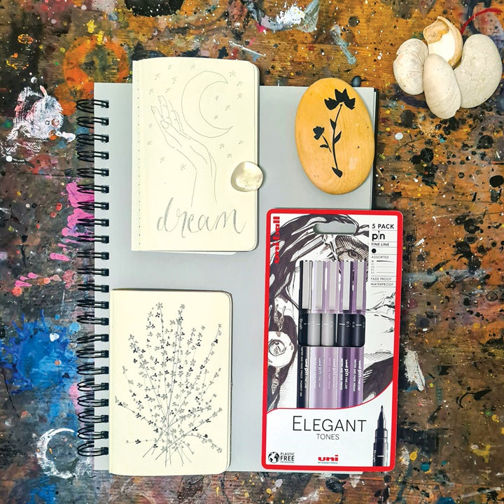 Комплект маркери UNI PIN fineliner Elegant Tones 5 бр. — изображение 5