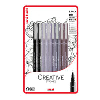 Комплект маркери за фини линии UNI PIN Creative Strokes 8 бр. — изображение 1