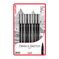 Комплект маркери за фини линии UNI PIN Draw and Sketch 8 бр. — изображение 1
