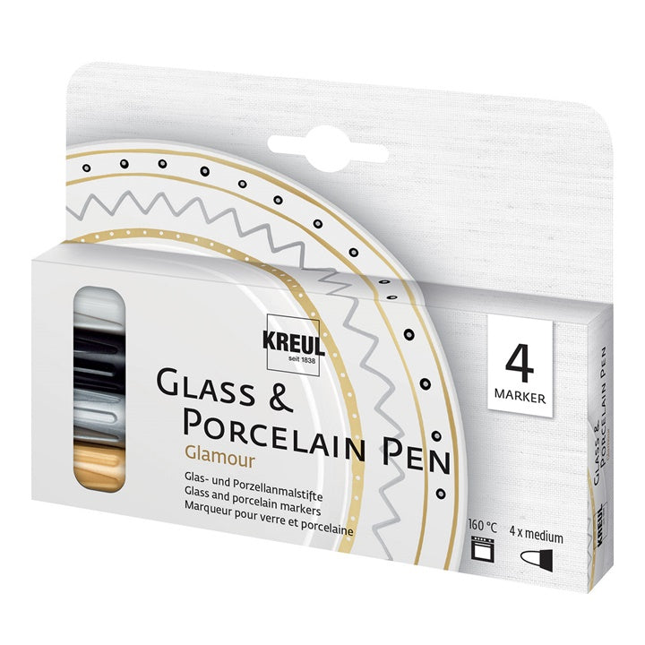 Комплект маркери за стъкло и порцелан KREUL Glamour - 4 бр — изображение 1