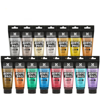 Комплект металически акрилни бои ACRYL PRO Kompozit 15x75 ml — изображение 1