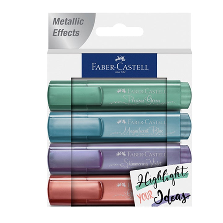 Комплект металик маркери Faber-Castell - 4 броя — изображение 1