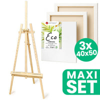 Комплект от ателие статив ARTMIE и 3 платна за рисуване ECO 40x50 см — изображение 1