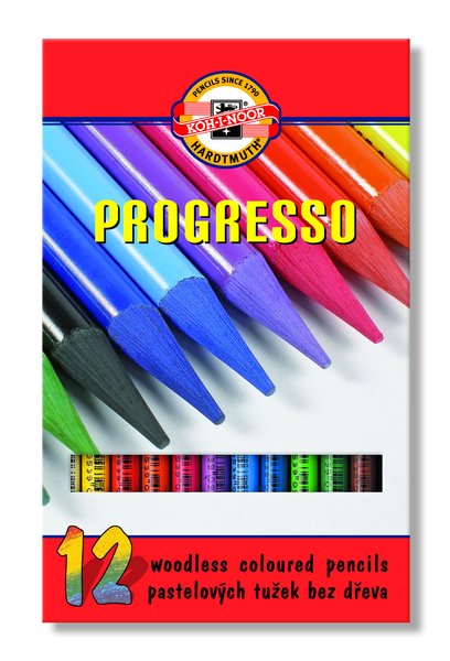 Комплект пастелни моливи в лакирана опаковка PROGRESSO - 12-бр — изображение 1