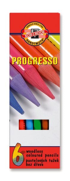 Комплект пастелни моливи в лакирана опаковка PROGRESSO - 6-бр — изображение 1