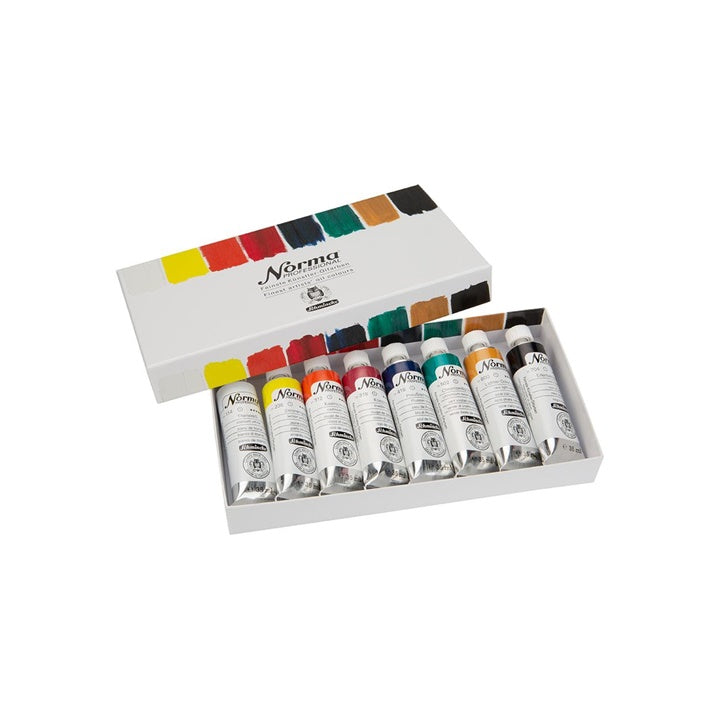 Комплект професионални маслени бои в туби Schmincke Norma Professional 8 x 35 ml — изображение 2