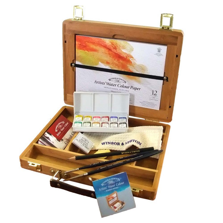 Комплект професионални водни бои Winsor & Newton Bamboo Box — изображение 1
