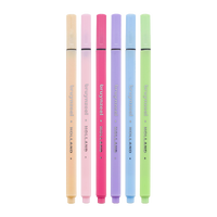 Комплект тънкописци Bruynzeel Fineliner пастелни – 6 бр. / 0,4 mm