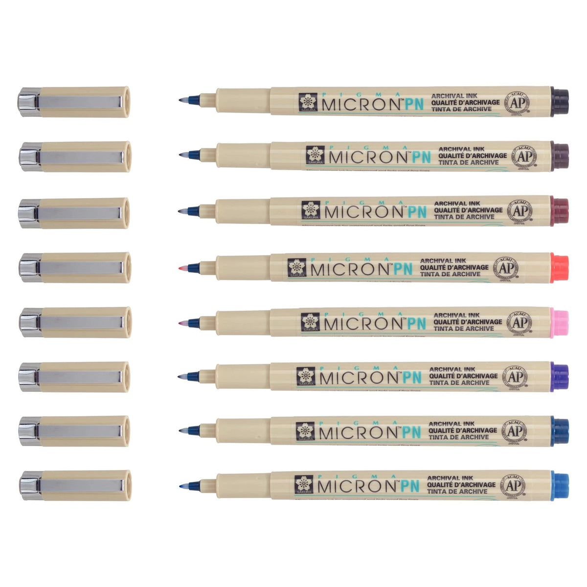 Комплект тънкописци Sakura Pigma Micron PN - 8 бр.