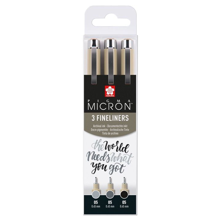Комплект технически химикалки Sakura Pigma Micron 3 fineliners — изображение 1