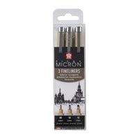 Комплект технически химикалки SAKURA PIGMA MICRON комплект BROAD 3 бр. — изображение 1