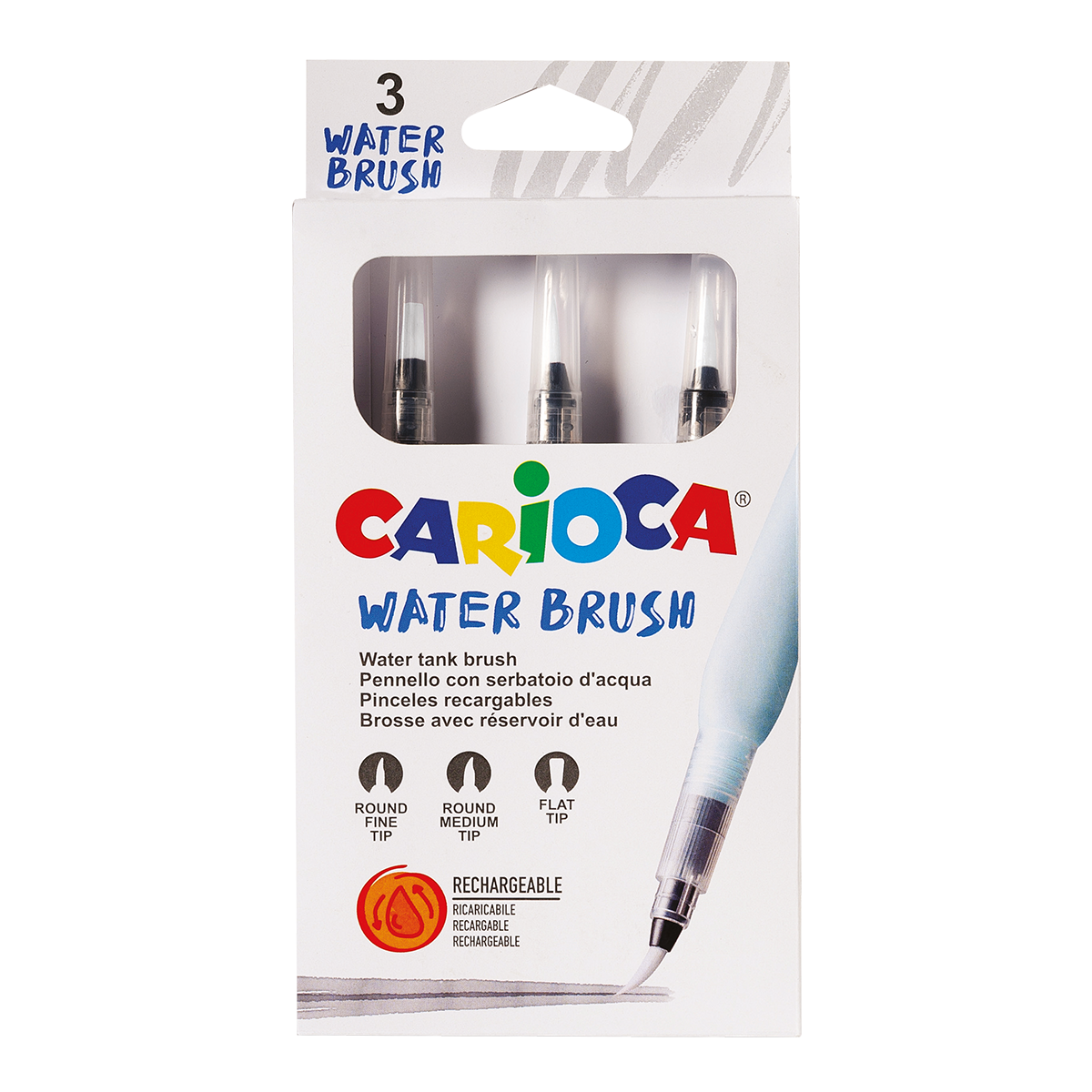 Комплект водни четки Carioca, 3 бр.