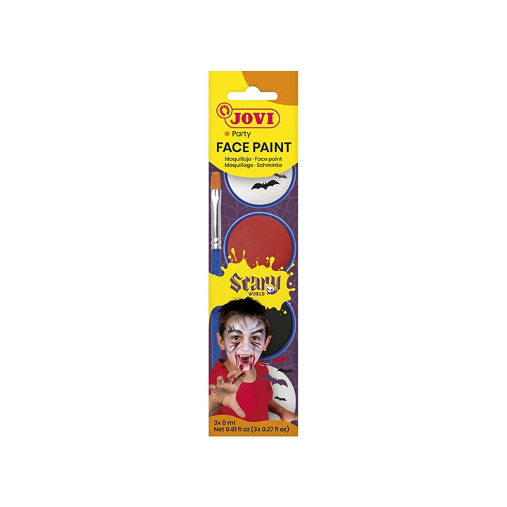 Комплект за боядисване на лице Scary с аксесоари 3 x 8 ml — изображение 4