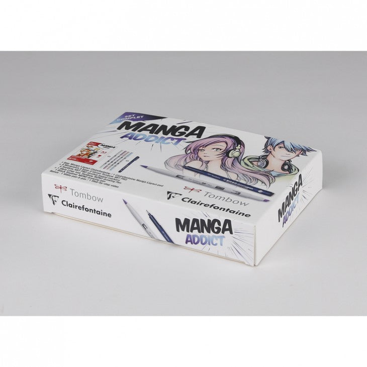 Комплект за рисуване на манга CLAIREFONTAINE Manga Addict Tombow A5 - 50 листа
