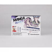 Комплект за рисуване на манга CLAIREFONTAINE Manga Addict Tombow A5 - 50 листа