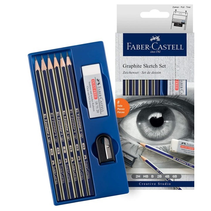 Комплект за скициране Faber-Castell - комплект от 8 броя — изображение 1