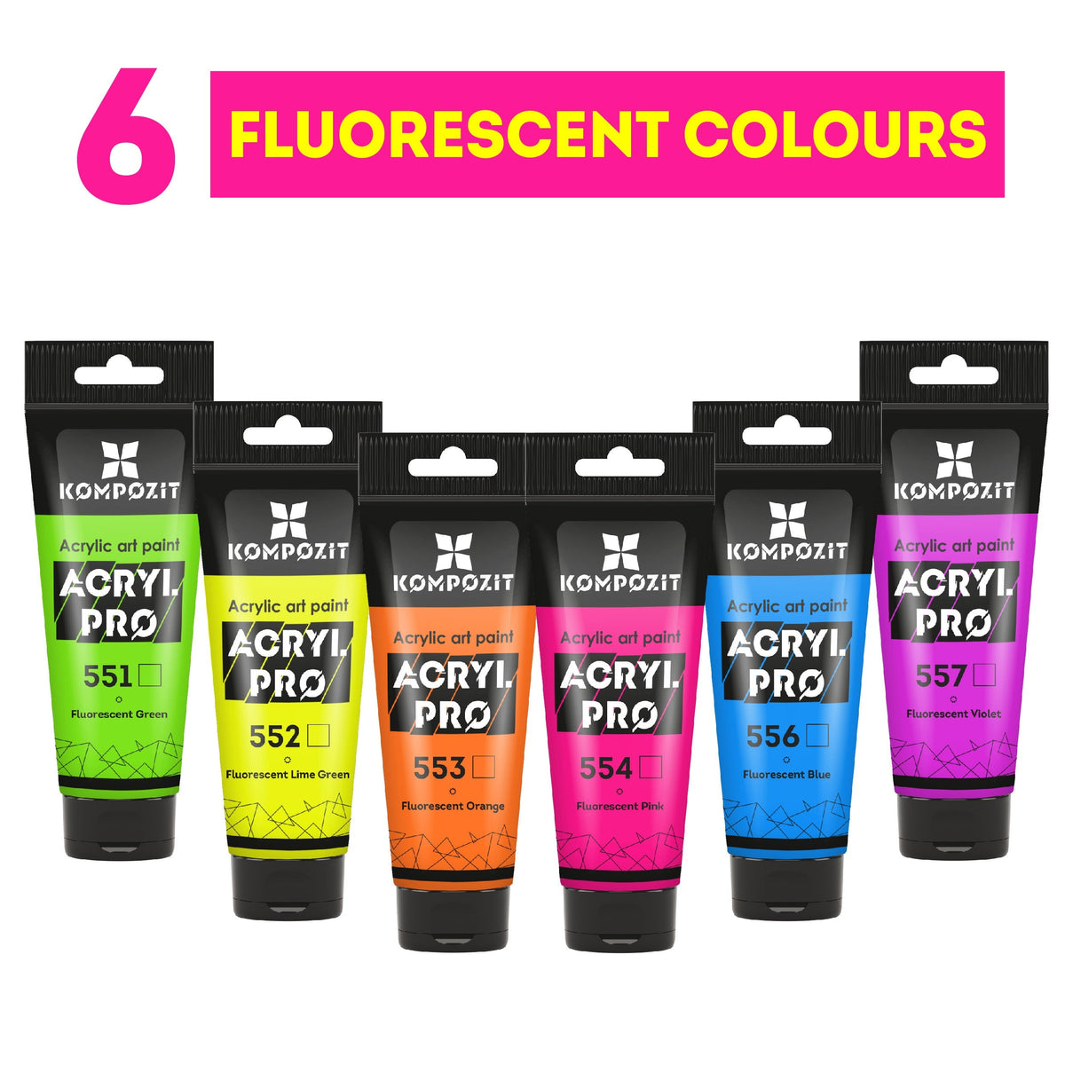 Флуоресцентна акрилна боя ACRYL PRO ART Kompozit 75 ml
