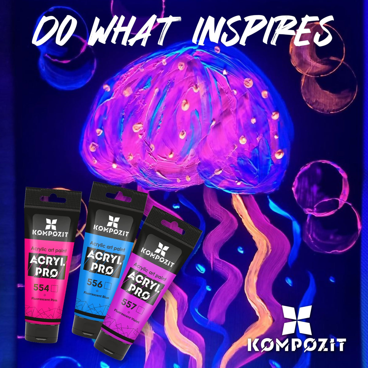 Флуоресцентна акрилна боя ACRYL PRO ART Kompozit 75 ml