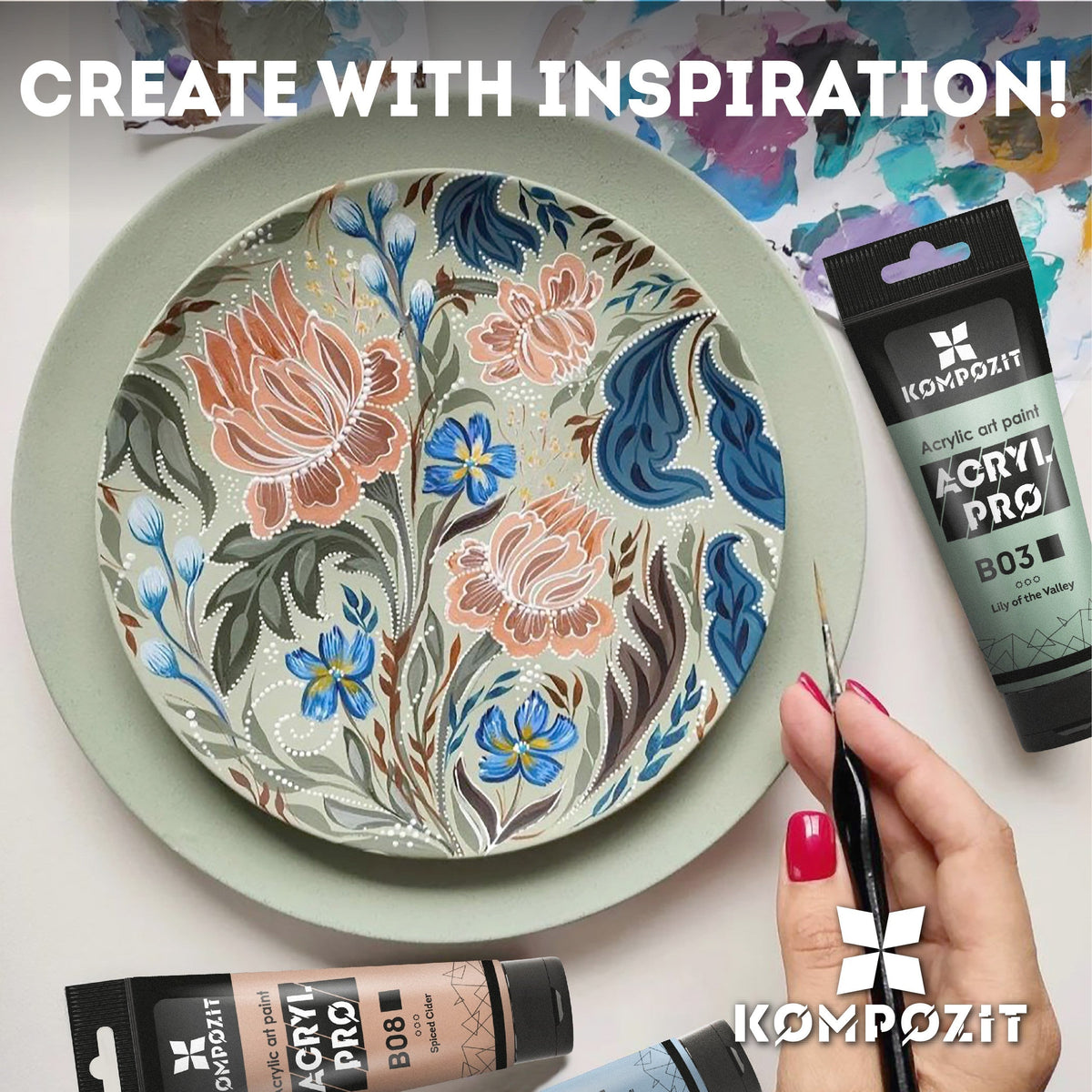 Пастелна акрилна боя ACRYL PRO ART Kompozit 75 ml