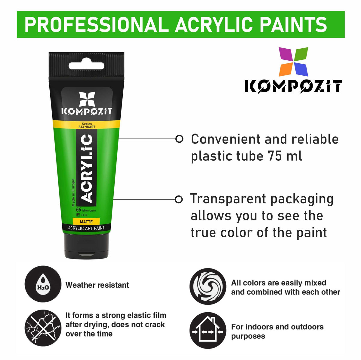 Акрилна боя STANDART Kompozit Metallic 75 ml