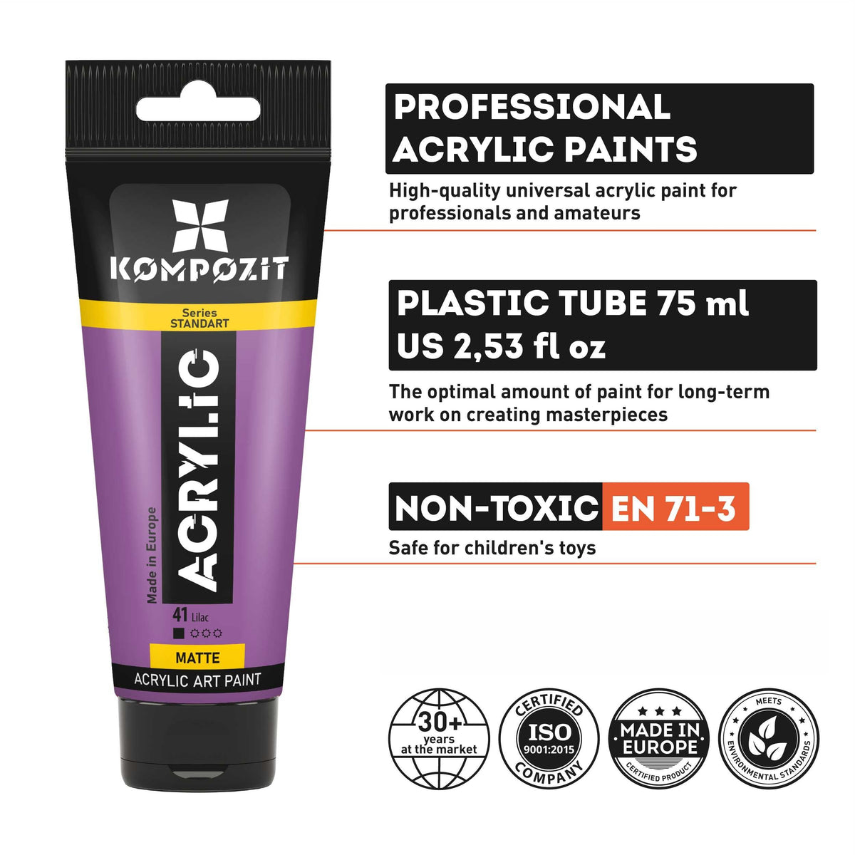 Акрилна боя Kompozit STANDART Fluorescent 75 ml