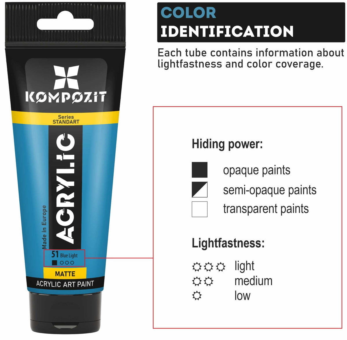 Акрилна боя Kompozit STANDART Fluorescent 75 ml