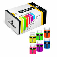 Комплект акрилни бои Kompozit STANDART Fluorescent 6 x 20 ml