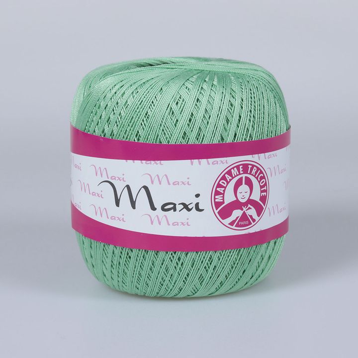 Конец за дантела Madame Tricote Paris Maxi 100 гр. - 6361 παστέλ πράσινο