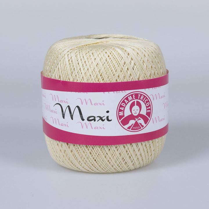 Конец за дантела Madame Tricote Paris Maxi 100 гр. - 6375 κρεμ