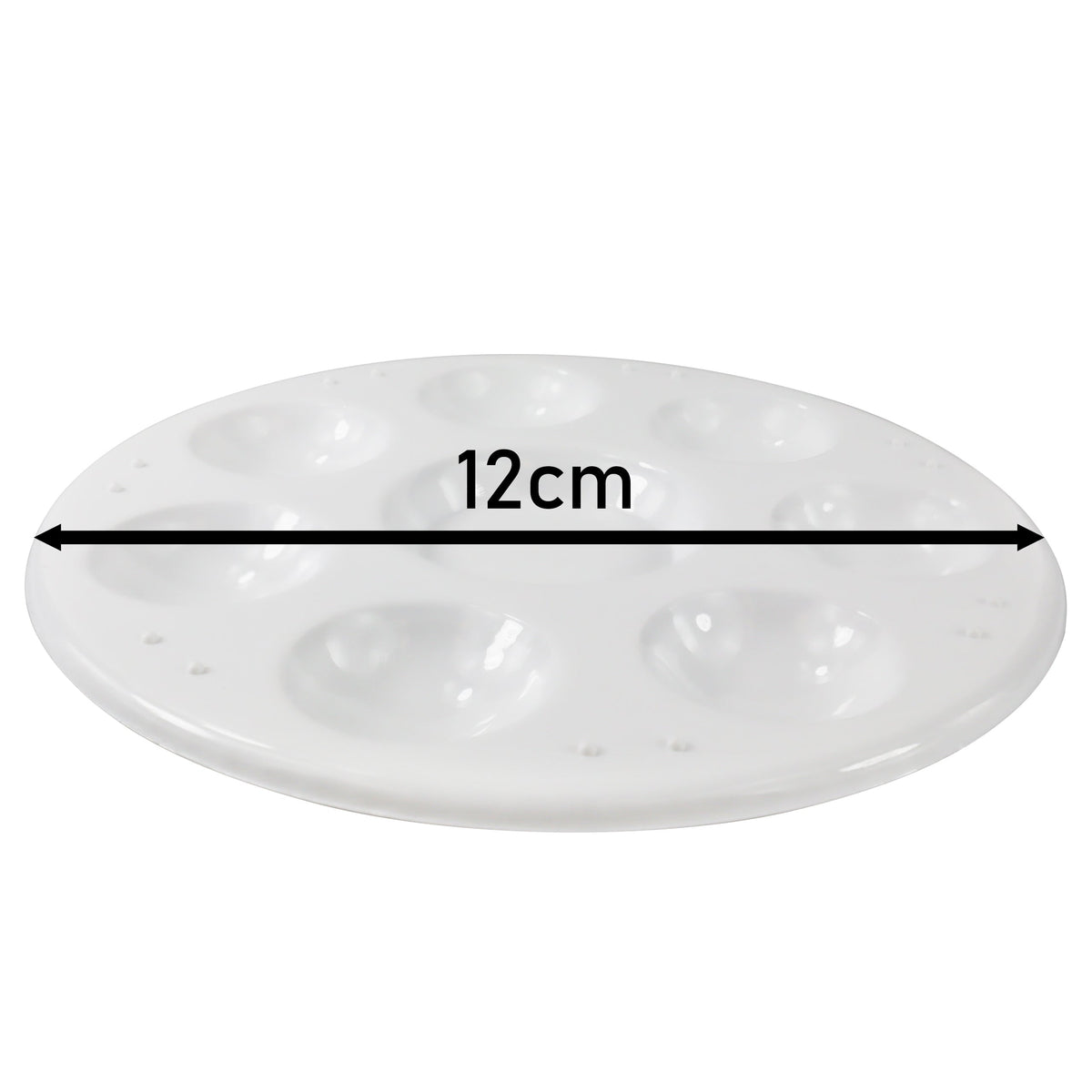 Кръгла палитра за рисуване 12 cm | бяла Phoenix