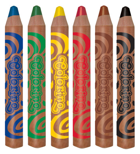 Кръгли цветни моливи Colorino JUMBO с острилка – 6 цвята