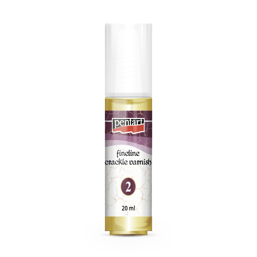 Кракелиращ лак Pentart Fineline за фини пукнатини, двукомпонентен, комплект 2x 20 ml