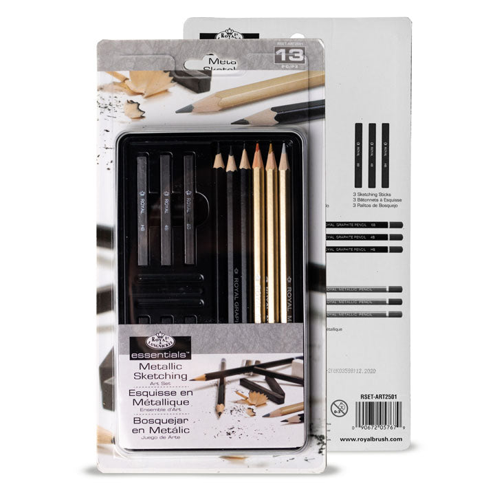 Кралски &amp;amp; Langnickel Essentials Metallic / Комплект за скициране от 13 части — изображение 1