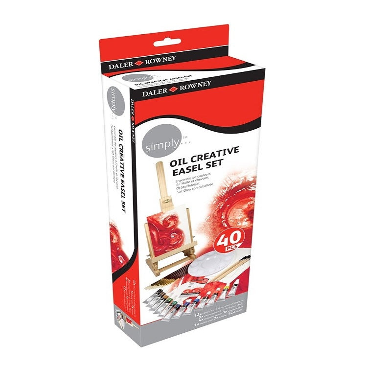 Креативен маслен комплект със статив Daler-Rowney Simply - 40 части — изображение 1