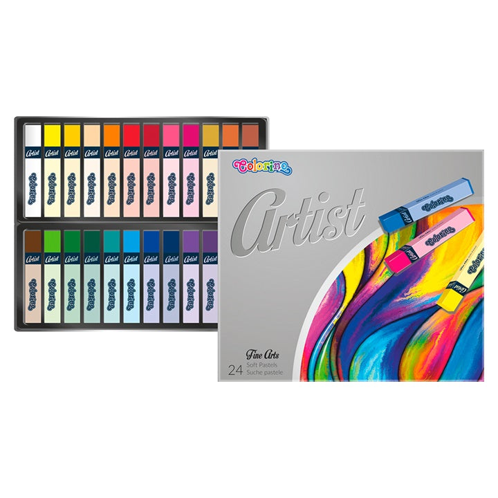 Квадратни сухи пастели Colorino Artist 24 бр. — изображение 1