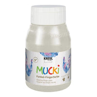Гланцирани детски бои за пръсти MUCKI 500 ml – сребърен дракон