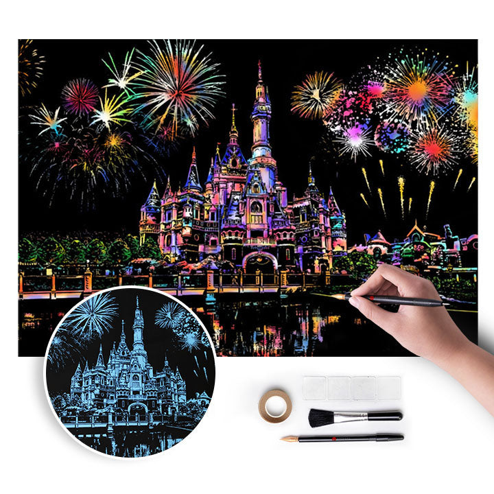 Магическа картина за надраскване - Castle - 75x52 см — изображение 1