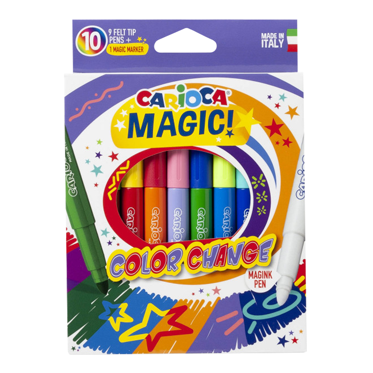 Магически флумастери, променящи цвета Carioca, 10 бр., микс от цветове