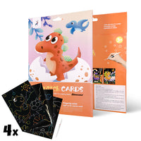 Магически картини за надраскване за деца - Small dinosaur - 4 броя — изображение 1