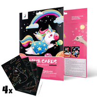 Магически картини за надраскване за деца - Unicorn - 4 броя — изображение 1