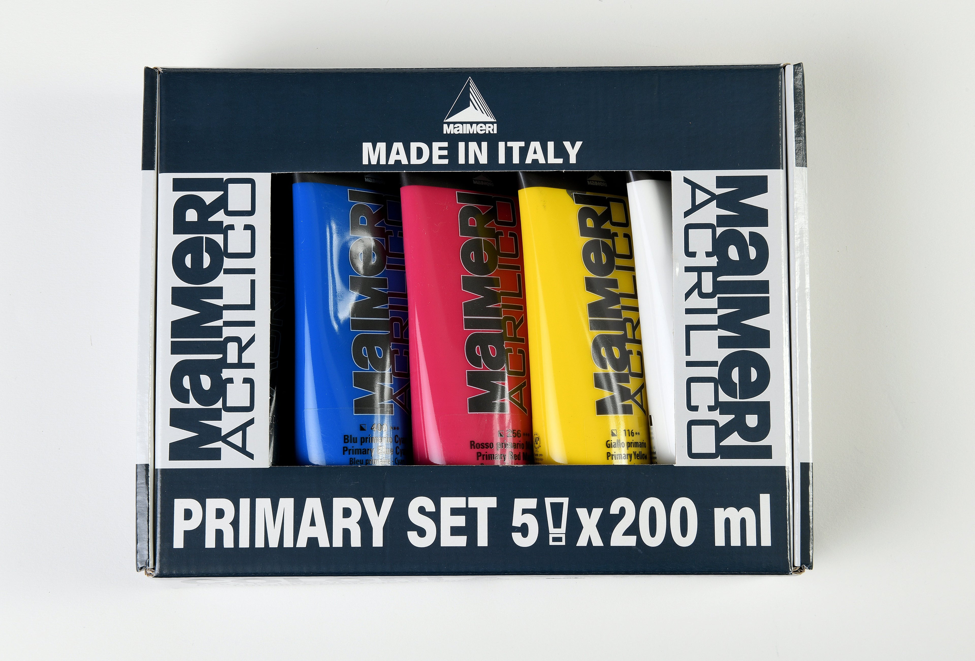 Maimeri Acrilico комплект акрилни бои Primary 200 ml