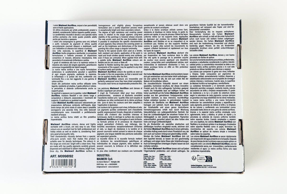 Maimeri Acrilico комплект акрилни бои Primary 200 ml