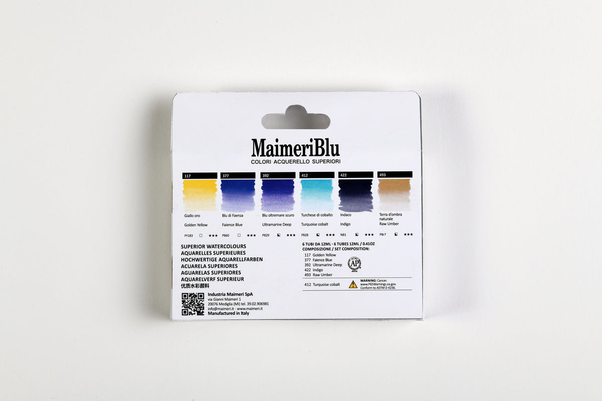 Комплект акварелни бои MAIMERI Maimeri Blu