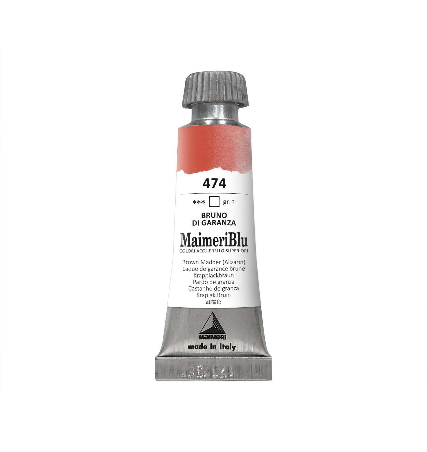 Професионална акварелна боя MAIMERI Maimeri Blu 12 ml – Кафяв ализаринов брош