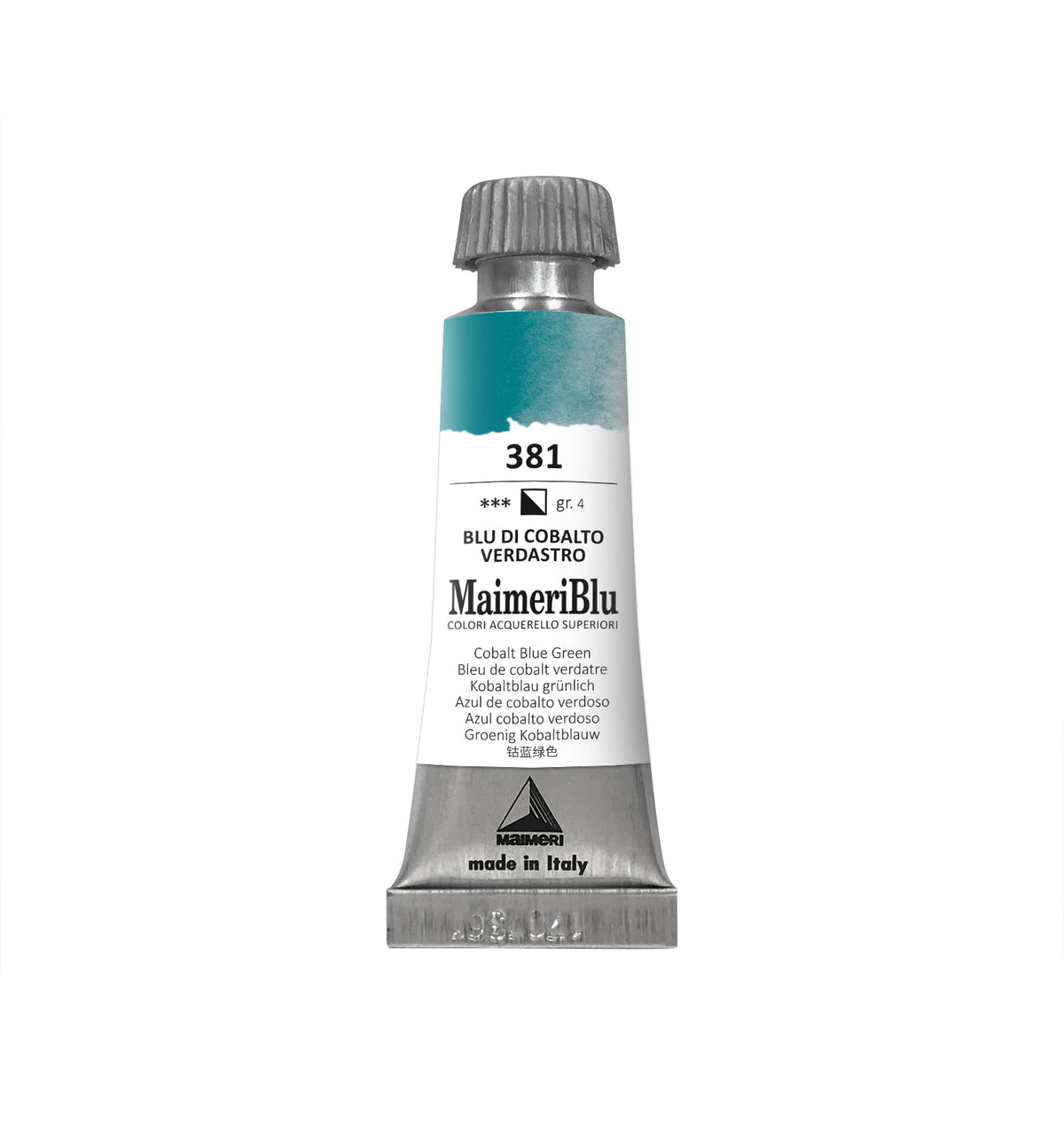 Професионална акварелна боя MAIMERI Maimeri Blu 12 ml – Кобалтово синьо зеленикаво