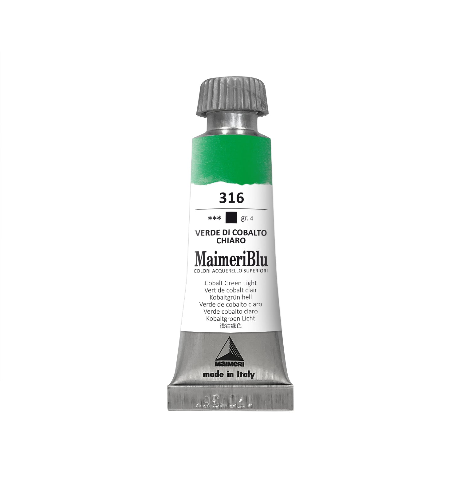 Професионална акварелна боя MAIMERI Maimeri Blu 12 ml – Кобалтово зелено светло