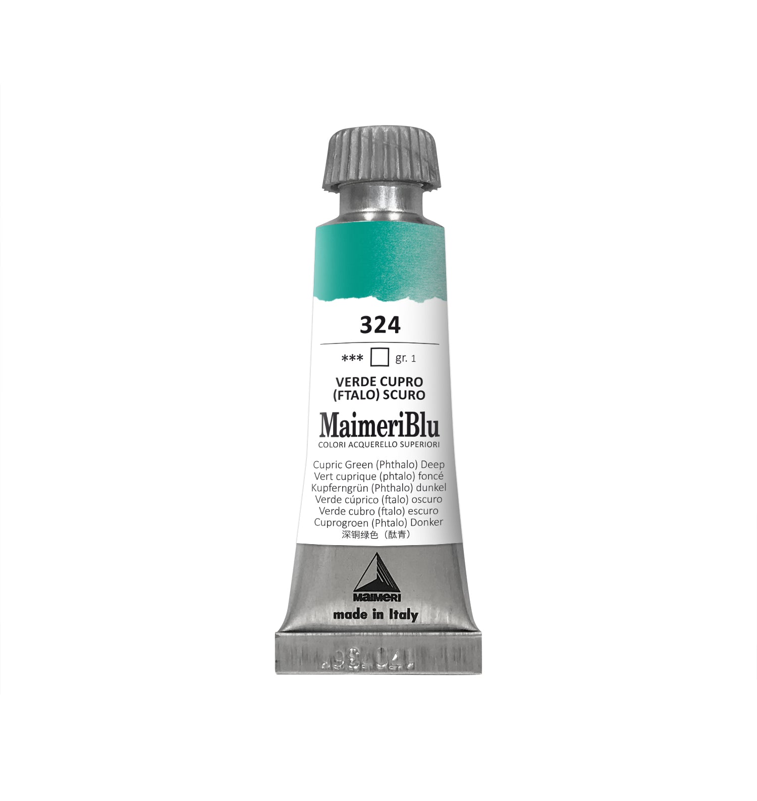Професионална акварелна боя MAIMERI Maimeri Blu 12 ml – Медно зелено тъмно