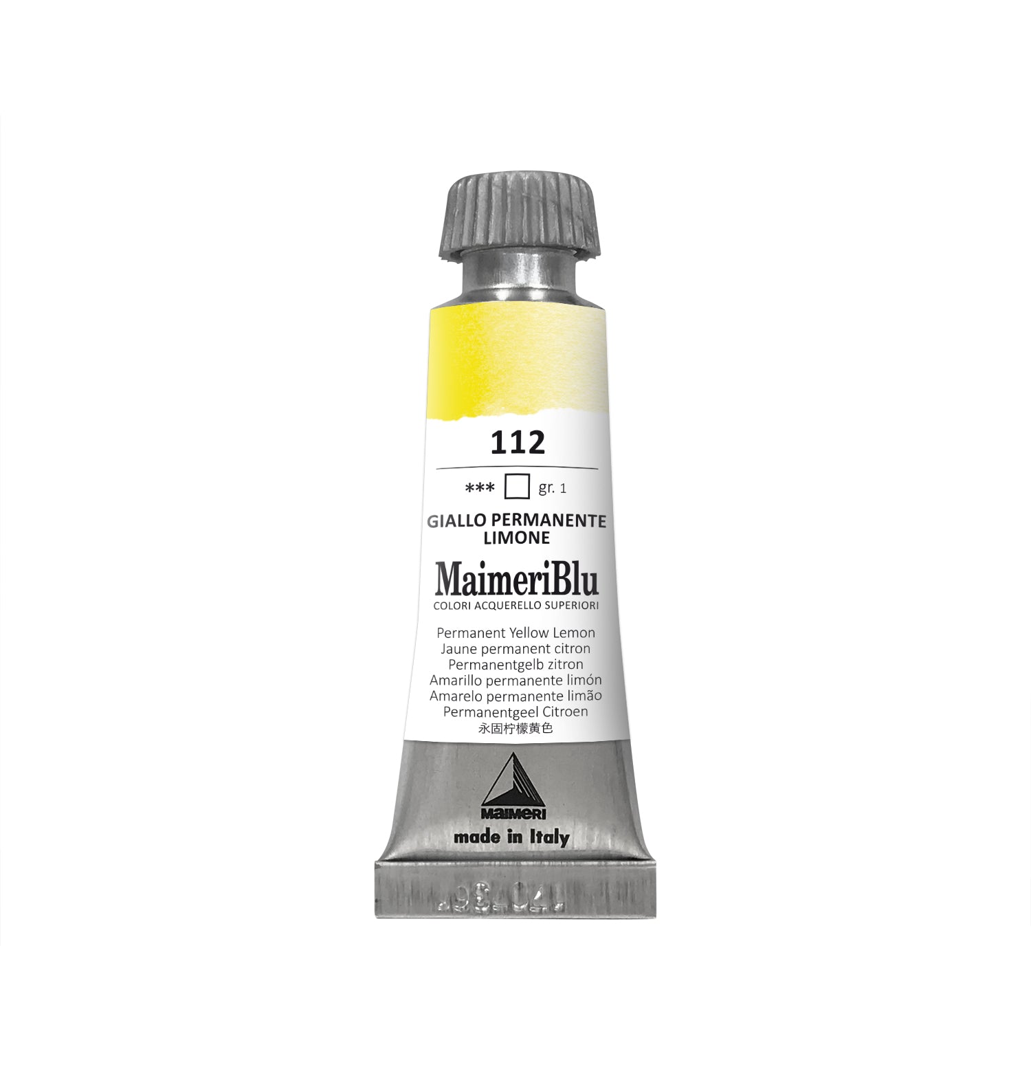 Професионална акварелна боя MAIMERI Maimeri Blu 12 ml – Перманентно жълто лимон