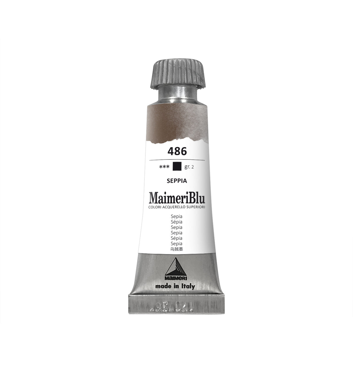 Професионална акварелна боя MAIMERI Maimeri Blu 12 ml – Сепия